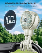 KIDEE Portable Stroller Fan, Mini Baby Fans Battery Operated, LED Display with 3 Speeds, Small Clip on Fan Desk Fans USB Rechargeable, Personal Handheld fans Fan for Travel Outdoor, Children Gifts - Image 2