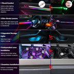 Dreamcolor Acrylic Car Interior Lights 18 in 1 RGB Car Ambient Lighting Kit APP Control Zoned Control System 252 Color Modes DIY 16 Million Colors Music Sound Active Neon Light Kits New Version - Image 3