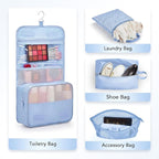 OlarHike 10 Set Compression Packing Cubes for Travel Essentials,Compressible Expandable Space Saver Bags for Organizing Clothes,Luggage Suitcase Garment Bags with Over 1000 pcs Mesh Holes(Light Blue) - Image 5