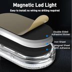 4PCS Wireless Car Led Interior Lights with Touch Control, 7 Colors Magnetic Car Dome Lamp, USB Rechargeable Cordless Footwell Ambient Light for Cars Truck Van,Cabinet, Wardrobe - Image 3