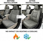 Avalon Seat Covers Custom Fit for Toyota Avalon 2001-2026 - Full Set Premium Leather, Waterproof, All-Weather, Airbag Compatible, Anti-Slip, Breathable, Only 2 Front seat Covers (Gray) - Image 6