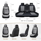 Coverado Car Seat Covers Front Seats, Seat Covers for Cars, Car Seat Protector, 2-Pack Car Seat Cushion Nappa Leather, Waterproof Seat Covers Carseat Cover Universal Fit for Most Cars(Black&Gray) - Image 5