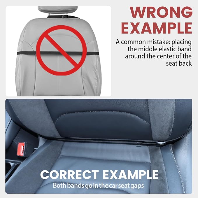 Viaviat Car Seat Protector Large Kick Mat 2 Pack Durable Water Resistant Auto Seat Back Covers with 2 Mesh Pockets Protection Against Dust Mud Scratches (Black, 2-Pack) - Image 8