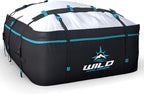 Rooftop Cargo Carrier 19 Cu Ft, Waterproof Soft Shell Roof Bag | Heavy Duty Car Top Luggage Cargo Bag with Patented Door Hooks, Protective Mat and Storage Bag (47 x 35 x 20 in, XL) by WildXplorer