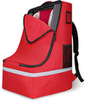 LARIPOP Car Seat Travel Bag for Airplane, Universal Gate Check Car Seat Bag, Padded Backpack with Waist Belt, Reflective Strips & Protective Feet, Fits Infant Convertible Booster Seats, Red by LARIPOP