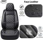 Seat Covers Fit for GMC Sierra 1500/2500/3500 HD 2007-2025,Premium Leather, Waterproof, All-Weather, Airbag Compatible, Breathable, Seat Protectors, Full Set,Whiteline - Image 3