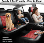 Fit for CH-R Car Seat Covers Compatible with Toyota CHR 2018-2022 - Waterproof Breathable Leather Automotive Seat Cushions Protector, Airbag Compatible, Full Set 5 Seats(Red) - Image 3