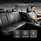for Subaru Impreza 2012-2026 Car Seat Covers, Full Set, Black | Luxury Full Coverage Leather Seat Protectors, Waterproof Breathable, Non-Slip, Easy to Install, Airbag Compatible, All-Season - Image 2