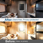 RV Door Window Shade Cover - RV Blackout Window Cover with UV Protection and Privacy Features (25 * 16 in) Foldable Magnet Design, Waterproof Fabric (Black1, 2 Pack (25" L x 16" W)) - Image 3
