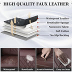 Coverado Car Seat Covers Full Set, Luxury Faux Leather Waterproof Seat Cover, Front and Back Car Seat Protector, Universal 5 Seat Leather Seat Cushion, Carseat Cover Fit Most Cars, Coffee - Image 5