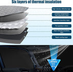 2 Pcs Side Window Sun Shade for International LT MV 18-26 | Fits Lonestar Semi Truck Day Cab & Sleeper, 6-Layer 210T Reflective Heat Blocker, Blackout Privacy Cover, Foldable - Image 5