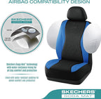 Skechers Car Seat Covers,Leather Seat Covers with GOGA Mat Technology,Waterproof Car Seat Covers Front Seats,Airbag Compatible,Comfort Universal Fit for Most Cars,Vans,Trucks,SUVs,Blue - Image 4