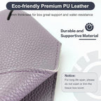 Tissue Box Cover 5X5X5'' PU Leather Tissue Holder Square Tissue Cube Box Organizer for Bathroom Vanity Countertop, Car, Night Stands, Office, Home, Kitchen (2Pack, Light Bray Purple) - Image 6