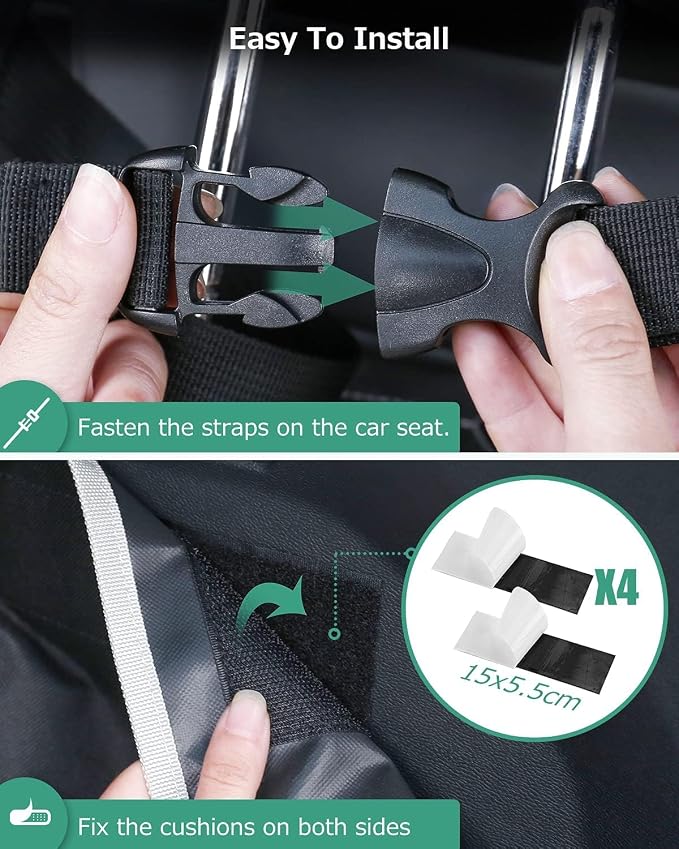 Oasser Cargo Liner for Dogs, Waterproof Trunk Cover 40.5x72.8in | Side Flaps and Bumper Protector, 2 Storage Pockets, Non-Slip PVC Bottom, 600D Oxford Cloth, for SUV Sedan Van - Image 6