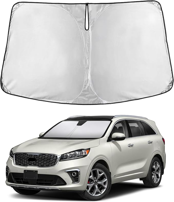 EcoNour Windshield Sunshade Compatible for Kia Sorento 2016-2018 2019 2020 | Sun Visor for Front Windshield & Window Sun Shade Cover, UV Heat Blocker & Protector, Car Accessories by EcoNour