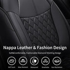 Huidasource Custom Fit RAV4 Front Car Seat Covers, Leather Seat Cushion Cover Accessories Fit for 2019-2024 Toyota Rav4 XLE LE XLE Premium Limited(Not for Hybrid/Adventure/TRD Off-Road/Prime, Black) - Image 6