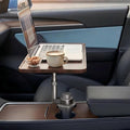 Car Desk for Laptop, Car Table & Car Tray with 360° Rotating Cup Holder, Adjustable Height Car Food Tray, As Car Table Tray or Car Seat Tray, Compatible with Tesla Model 3/Y/S, Ford/Most Vehicles by Unknown