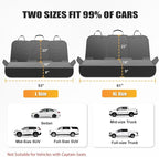 Dog Car Seat Cover for Back Seat, 60/40 Split with Armrest Access | 52" Wide • Water-Resistant Oxford • Non-Slip Backing • Black • Family Cars, Compact SUVs & Compact MPVs - Image 3