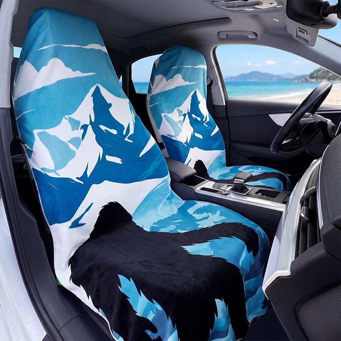 Car Seat Towel Cover, Universal 63x32in Seat Cover with Buckle Strap, Non-Slip Washable Seats Towel Covers, Portable Car Seats Protector for Gym Yoga Swimming Beach Workout Sports - Image 4