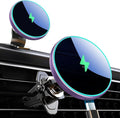 for Magsafe Car Mount Charger 15W LED RGB Car Phone Holder for Dash Vent | HandsFree Magnetic Wireless Car Charger Car Mount Fast Car Charger for iPhone 17 16 15/14/13/12 Series Purple by MOKPR