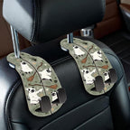 Blusabaca 2PCS Car Hooks for Purses Bags, Halloween Spooky Cute Cat Witch Magic Seat Back Storage Headrest Holder Hanger PU Leather Double Metal Backseat Organizer, Women Car Accessories Organization by Blusabaca