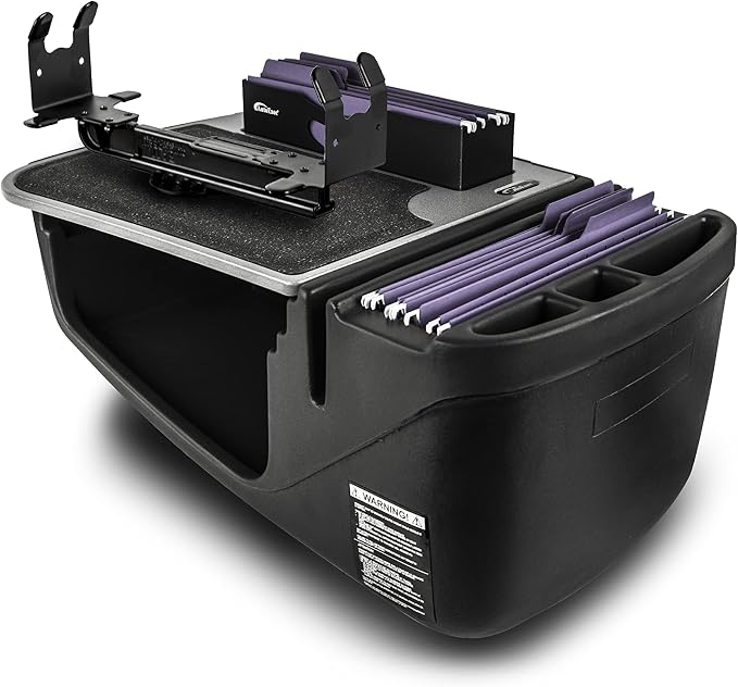 AutoExec AE-FMEF-PS-GT Efficiency FileMaster Car Desk for Your Vehicle Workstation and Mobile Office, with Printer Stand by AutoExec