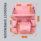 Car Seat Organizer, Multifunctional Backseat Protector Mat, Storage Bag and Tray Rack, Trash Storage (Suitable for Cars, Children, Back of Seats, and Rear Seats) (Pink, Leather 1-Piece Set) - Image 5