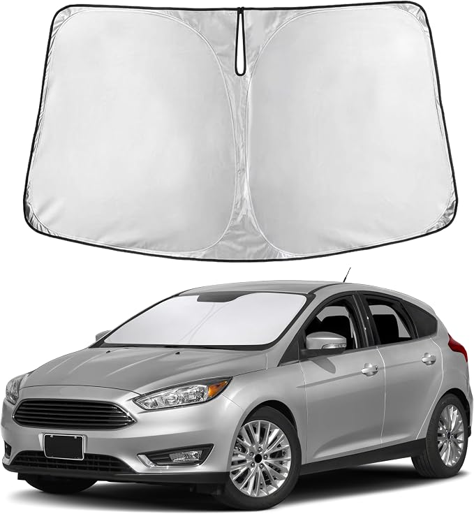 EcoNour Windshield Sunshade Compatible for Ford Focus 2012-2016 2017 2018 | Sun Visor for Front Windshield & Window Sun Shade Cover, UV Heat Blocker & Protector, Car Accessories by EcoNour