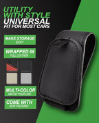 Sunglass Holder for Car, 2 Pack Car Sunglass Holder Visor Clip Magnetic Leather Sun Glasses Eyeglass Hanger, Black, Fit for Different Size Eyeglasses - Image 6