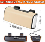 Car Sunglasses Holder for Sun Visor, Button Leather Eyeglass Hanger and Interior Storage Box - Image 4