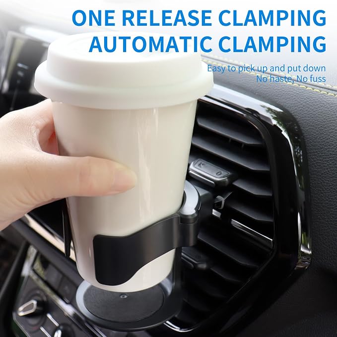 QIIYCCE Cup Holder for Car, Cup Holder Expander for Car Air Vents, Car Ashtray Holder, Suitable for Cars and Trucks with Horizontal Blade Vents (1PCS) - Image 6