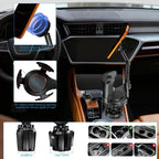 EXELIQ 2-in-1 Cup Holder Expander with MagSafe Phone Mount, Adjustable | Fits Large Bottles, Tumblers & Fast Food Drinks, 360° Rotating Arm for iPhone 17/16/15 and 4.7–7" Smartphones in Cars - Image 3