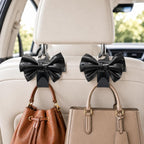 2 Pack Car Purse Hooks, Headrest Hooks for Cars, black | Car Bag Hanger for Groceries, Coats, Umbrellas and Daily Essentials, Bow-Shaped Car Interior Organizer for Handbags and Bags by Unknown