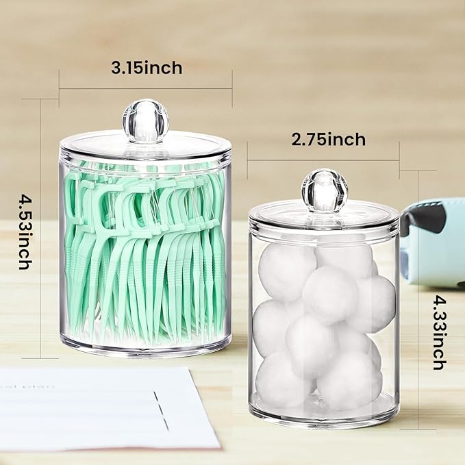 Square Acrylic Tissue Box Cover with 2 Pcs Qtip Holder Dispenser,Sliver | Modern decor,plastic,bathroom vanity storage organizer set,non-slip,Easy to refill,size compatibility for tissue & rolls - Image 6