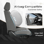 Coverado Car Seat Covers Full Set, Seat Covers for Cars, Front Seat Covers and Back Seat Cover Waterproof Leather Automotive Seat Cover, Universal Car Interior Protectors Cushion for Most Cars - Image 3