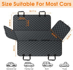 NECKORY Waterproof Dog Car Seat Cover for Back Seat, Pet Hammock- L, Black | Durable waterproof hammock with nonslip design & storage pockets. Protects seats from scratches, fits cars, SUVs & trucks. - Image 2
