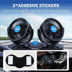 XOOL Car Fan 12V Portable Auto Cooling Fan with Cigarette Lighter Plug, 360° Rotatable High Power Vehicle Fan for Truck SUV RV - Image 5
