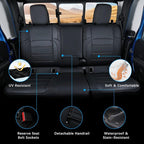 Custom Fit Car Seat Covers Full Set for 2020-2026 Jeep Gladiator | Premium Faux Leather, Waterproof, Scratch Resistant, Airbag Compatible, Not for Front Power Seats - Image 4