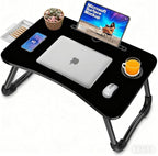 Fayquaze Laptop Desk, Portable Foldable Lap Bed Desk, Laptop Table Tray | Storage Drawer and Cup Holder, Lap Desk Lap Stand Tray Table Floor Table Serving Tray for Eating, Reading and Working - Image 8