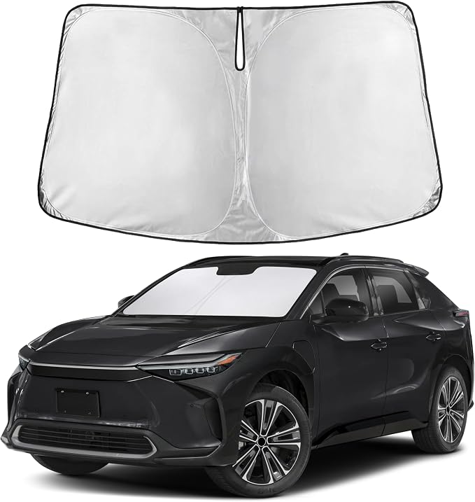 EcoNour Windshield Sunshade Compatible for Toyota bZ4X 2023 2024 2025 | Sun Visor for Front Windshield & Window Sun Shade Cover, UV Heat Blocker & Protector, Car Accessories by EcoNour