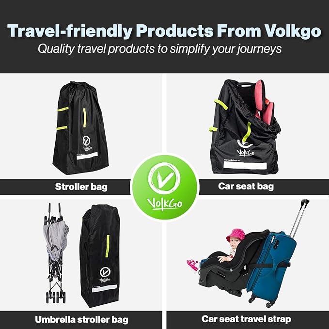 Extra Padded Car Seat Travel Bag for Airplane, Heavy Duty Car Seat Bags for Air Travel Large Durable Carseat Carrier Bag, Airport Gate Check Bag with Padded Shoulder Strap - Image 5