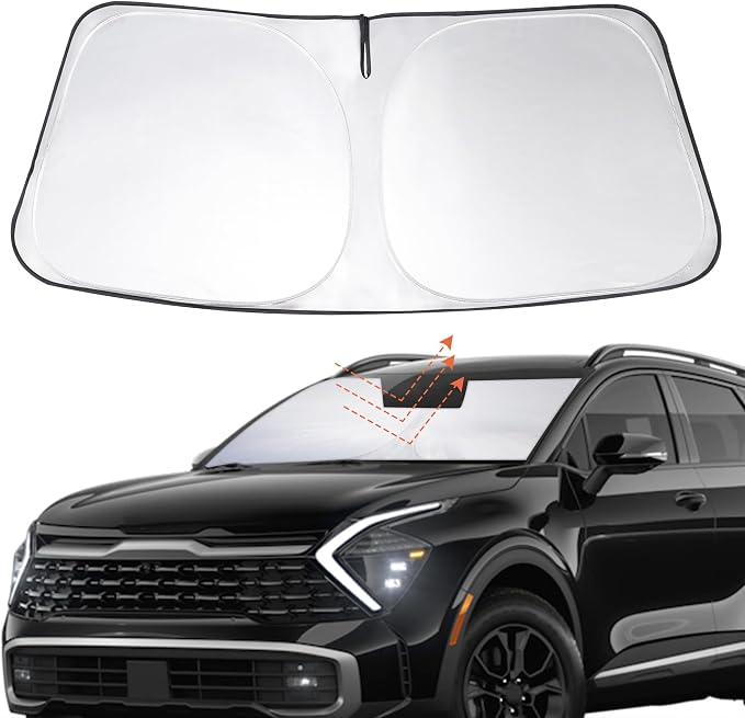 Windshield Sun Shade Sunshade for 2023-2025 2026 Kia Sportage | Full covered for windshield, Foldable & Durable, Block UV Rays, Reduce Heat, Easy to install, Keeps Car Cooler by LHFLIVE