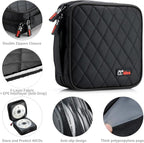CCidea CD DVD Case Holder, Portable Disc Storage Wallet Binder, Multiple Capacity CD Organizer for Car Home Travel, Anti-Scratch Blu-Ray Game Disc Storage (Black) - Image 4