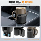 Car Cup Holder Expander, Vehicle Cup Holder Adapter with Adjustable Base, Auto Interior Cupholder Drink Extender Adapter for Most Coffee Mugs Bottles & Cups, Universal for Vehicles - Image 5