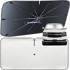 Windshield Sun Shade Umbrella for Chevrolet Tahoe 2015-2020 Front Window | Heat-Reflective Window Shade, Umbrella Sunshade Cover Blocks Heat, Protects Interior, Vehicle-Specific Precision Fit by Fshaanys