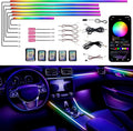 Acrylic Interior Car LED Strip Lights, Dreamcolor 10-in-1 Car Ambient Lighting Kit, with APP Control, 622 LED Fiber Optic Strip Lights for Cars, Supports Neon Sync with Music DIY Mode by Unknown