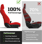 Car Seat Covers Fit for Toyota Tacoma 2024-2026 Double/Crew Cab,Red | Custom Faux Leather Full Set,Waterproof & Wear-Resistant Seat Cover,Fits Tacoma 4th Gen SR,SR5,TRD Sport,TRD Off-Road,Limited - Image 4