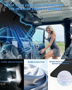 Windshield Sunshade for BMW X1 Sun Shade 2016-2022 xDrive/sDrive | Upgrade 4 Layers Custom Fit BMW X1 Car Window Shades Blocks UV Rays 240T Keep Cool Foldable Car Windshield Accessories - Image 3