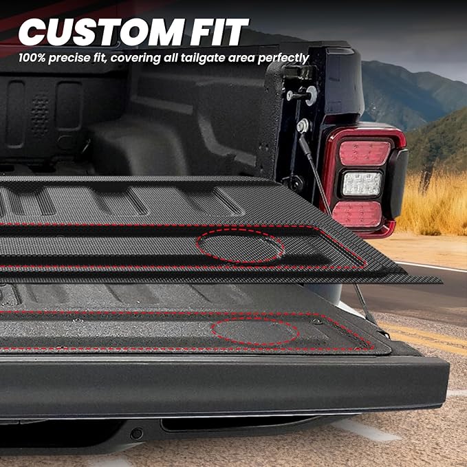 LASFIT Tailgate Mat for Jeep Gladiator 2020-2025 2026 | All Weather, TPE, Tailgate Protector Liner, Replacement Accessories, Tailgate Cover - Image 4