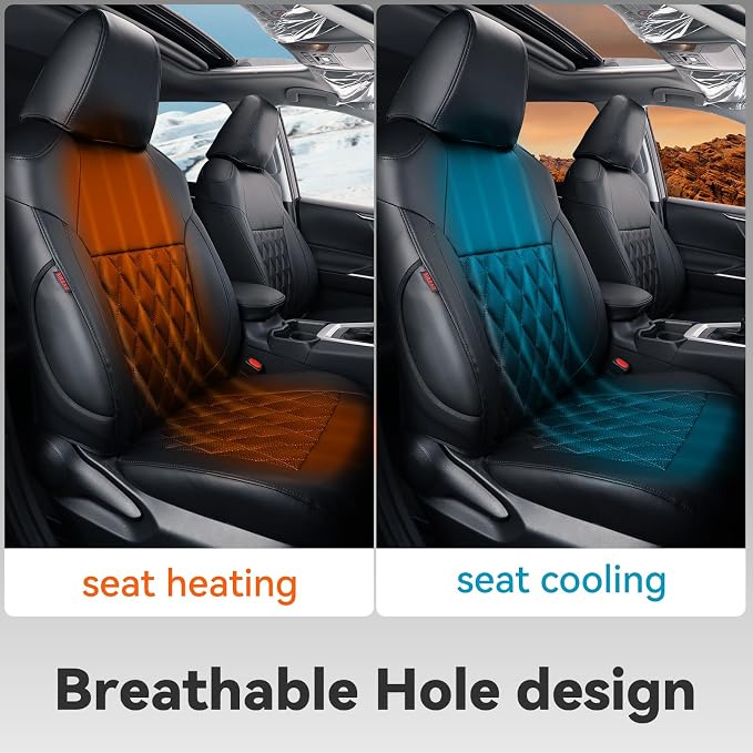 coverdream Custom Seat Covers for 2017-2022 Honda CR-V,Premium Faux Leather Car Seat Cover Set,Full Set Waterproof SUV Seat Protector,Armrest Covers Included (Red/Black) - Image 6